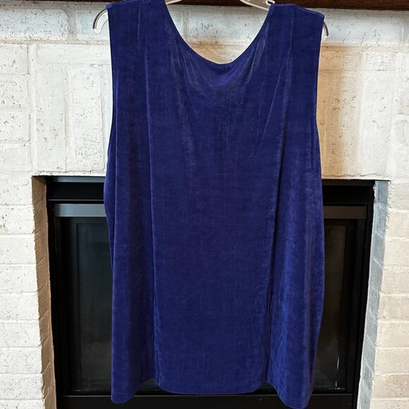 Vikki Vi Classic Royal Blue Tank - 3X - Picture 3 of 6